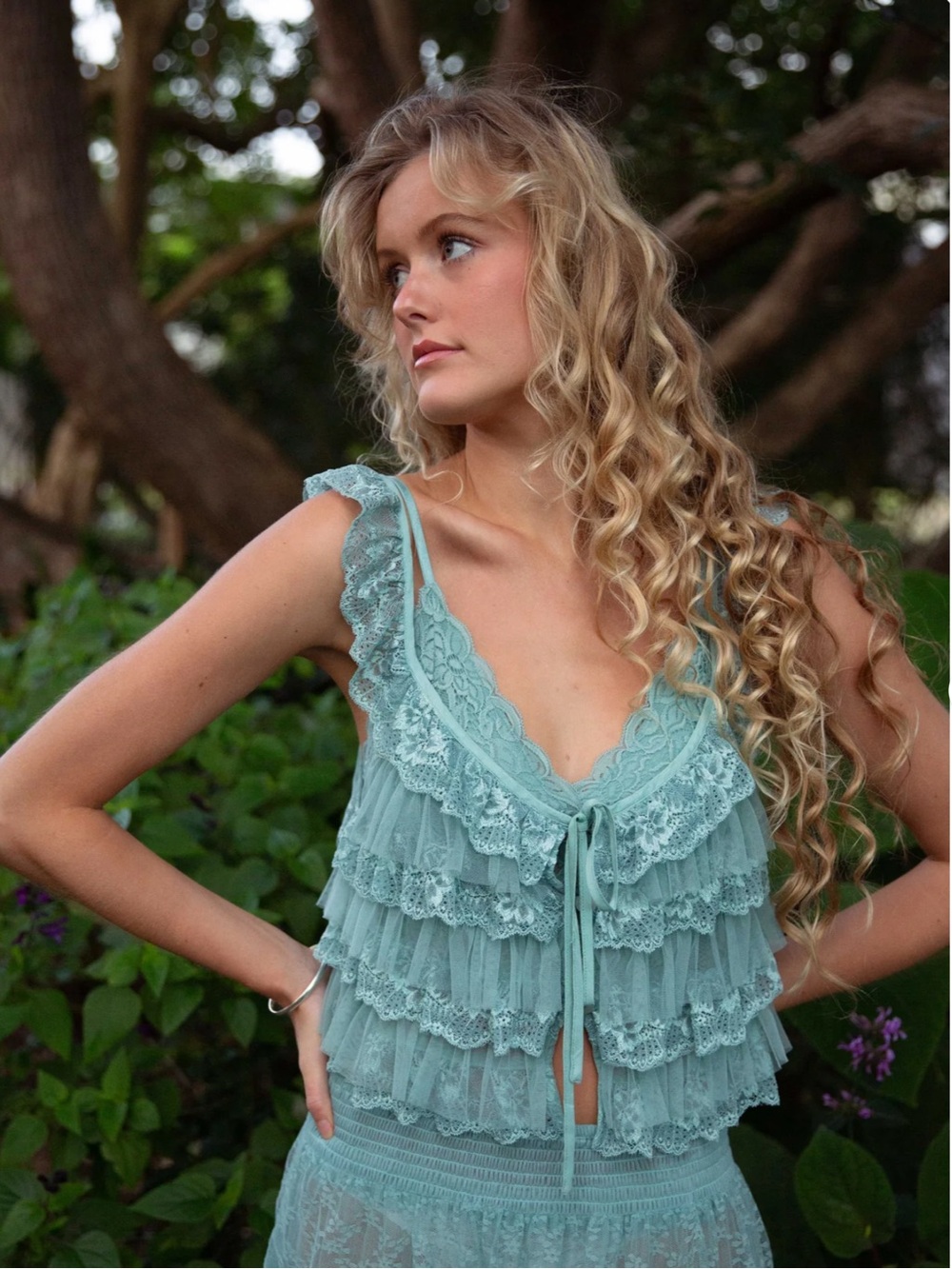 Top boho lace size large or XLarge new